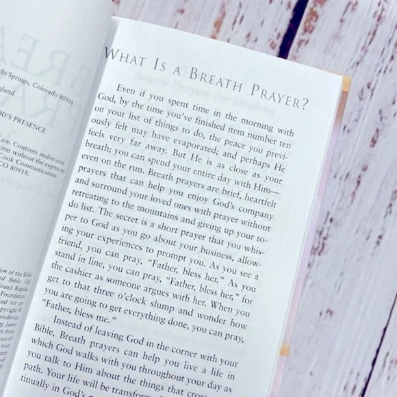 Breath Prayers for Mothers spiritual inspirational small book - Picture 5 of 7